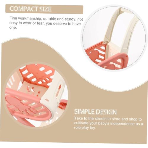 Vaguelly Mini Shopping Trolley for Boys and Girls Boy Girl Shopping Cart Model Fun Desktop Organizer and Play Toy for Imaginative Play and Room Decoration Sturdy Design