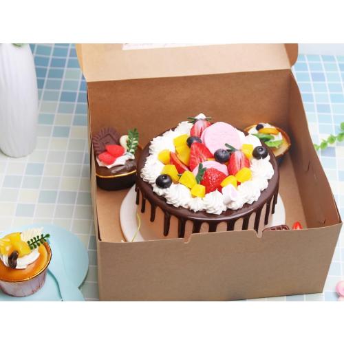 12Packs 10x10x5 Inches Brown Kraft Cake Boxes with Window, Gift Packing, Bakery Boxes, Dessert, Pastry, Cupcake, Pie Cookies, With Stickers,66 FT Twine (10 * 10 * 5 Inch, Brown)