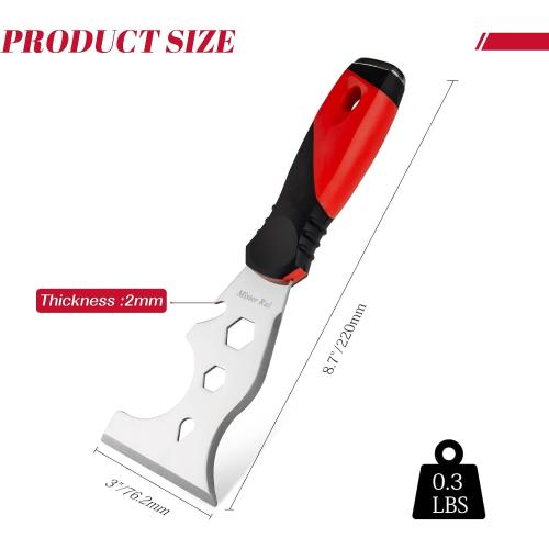 Mister Rui Metal Putty Knife, Paint Scraper Tool 13 in 1 Paint Scraper
