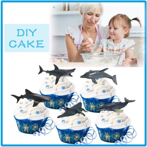 Sea Ocean Animals Pool Toys Bath Toys 12 Pack Set, Realistic Plastic Marine Figures Toy, Sea Life Creature, Rubber Ocean Creatures Figures Collection, Dolphin, White Shark, 2-4 inches.