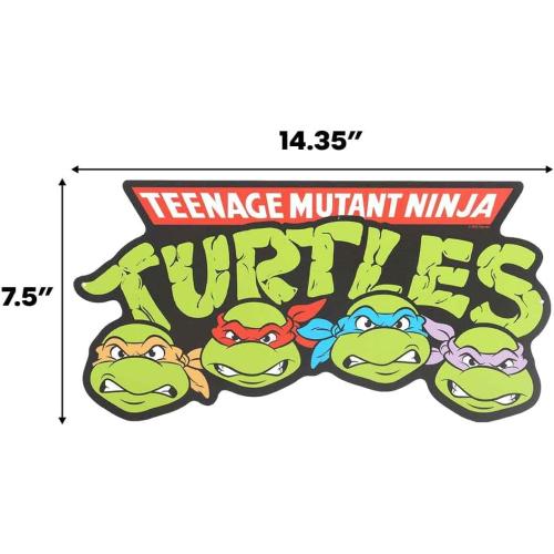 Teenage Mutant Ninja Turtles Logo Metal Sign - Fun TMNT Wall Decor for Bedroom or Movie Room
