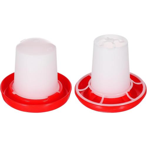 Garneck Poultry Feeders Kit, Chick Feeder  Waterer, Plastic 1 Lb Chick Feeder and Chick 1.5 LWaterer, Automatic Feeder for Poultry Chicks, writh