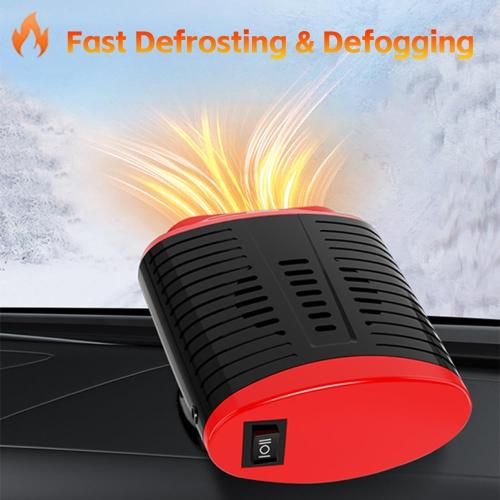 Car Heater, 12V 150W Car Heaters for Vehicle, Portable Car Heater that Plugs into Cigarette Lighter, 2 in 1 Car Heating and Cooling Fan,Car Windshield Defroster Demister for Winter, Red