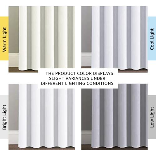 H.VERSAILTEX Patio White Curtains 100 x 96 Inches for Sliding Door Extral Wide Blackout Curtain Panels Thermal Insulated Room Divider - Grommet Top, 8' Tall by 8.5' Wide