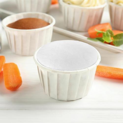 GANAZONO 20pcs Foam Cupcake Paintable Faux Cake Model Foam Dummy Cake Model for Birthday Wedding Christmas Party Decoratin White 6.5cm