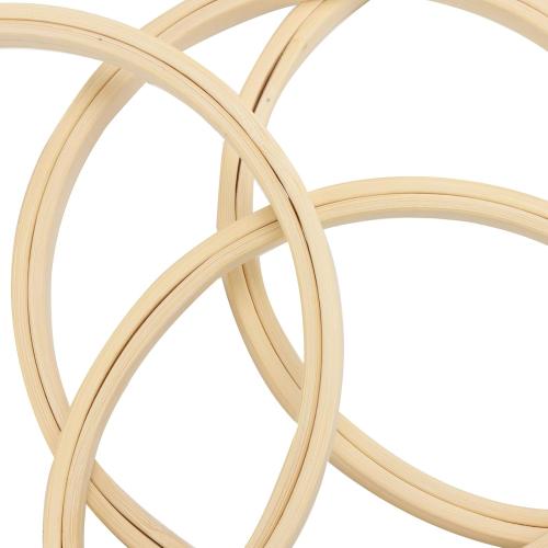 SENJEOK 20 PCS 6 Inch Bamboo Embroidery Hoop, Adjustable Cross Stitch Circle Ring for Craft Sewing, DIY Project, Decoration