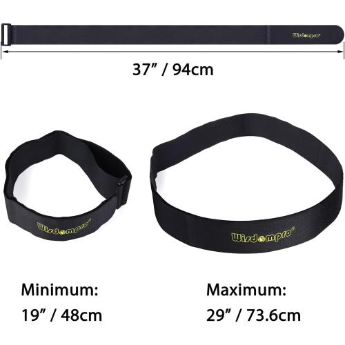Extra Large 4 Pack 2 x 37 Inches Hook and Loop Strap, Reusable Fastening Cable Tie Down Straps by Wisdompro - Reusable, Durable Functional Cinch Cable Straps for Your Home, Office, Workspace