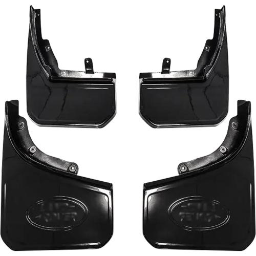 4PCS Widened Tire Mud Flaps Splash Guards for Landrover Defender 90/110 2020-2023, Vehicle Wheel Protector Mudflaps Exterior Accessories (Bright Black)
