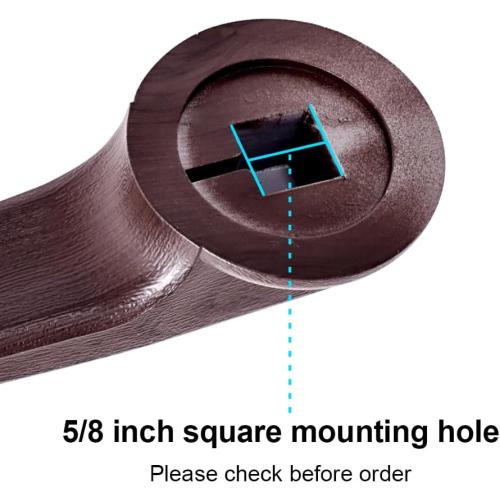 Yoogu 10 inch Recliner Handle Replacement Lever 5/8 inch Square Sofa Couch Replacements Part (Dark Peach Color)