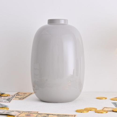 Large Piggy Bank for Adults Must Break to Open,Ceramic Money Bank,Alcancias De Dinero para Adultos,Girls Piggy Bank Boys,Coin Bank,Modren Home Decor Living Room,Disguise as Vase