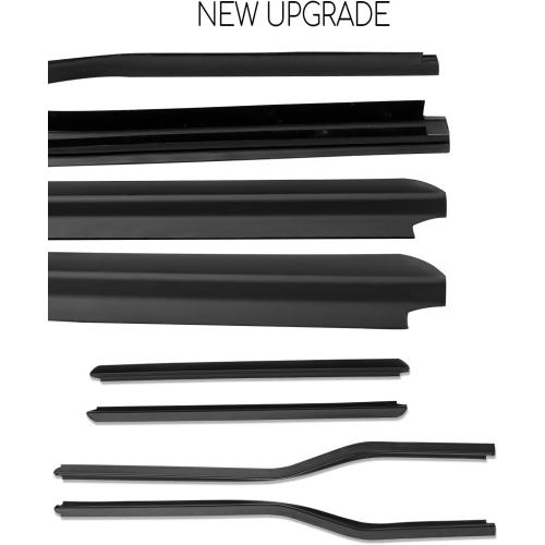 Weatherstrip Window Moulding Trim Seal Belt Fit for Ford F250 F350 F450 F550 Super Duty Crew Cab 1999-2016 Replace F81Z-2521452-AA