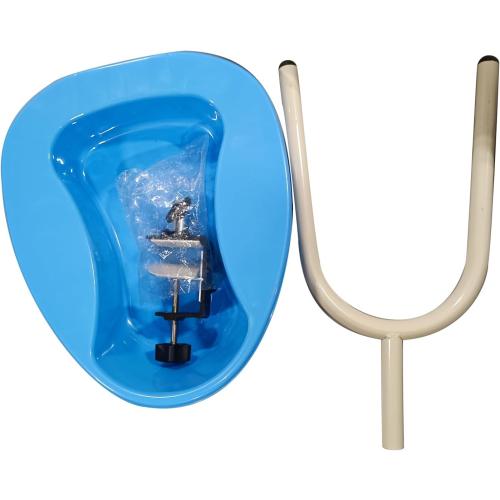 Blue bedpan for patient lift transfer chair