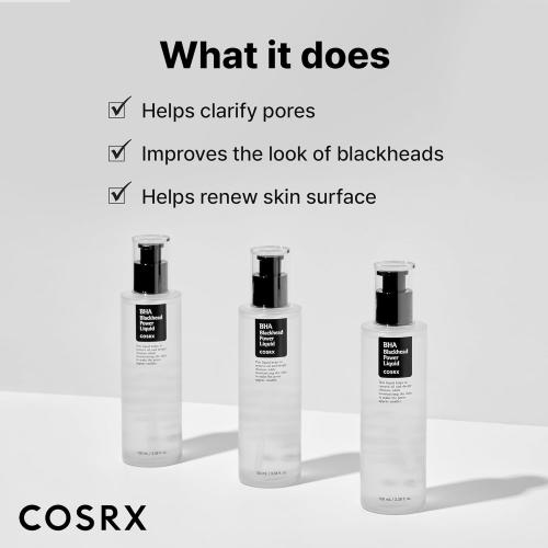 3.38 COSRX Niacinamide 2%   BHA 4% Blackhead Exfoliant Toner 3.38 fl.oz / 100ml, Korean Toner, Blackhead Remover, Pore Minimizer for Enlarged Pores, for All Skin Types, Korean Skin Care, Stocking Stuffers