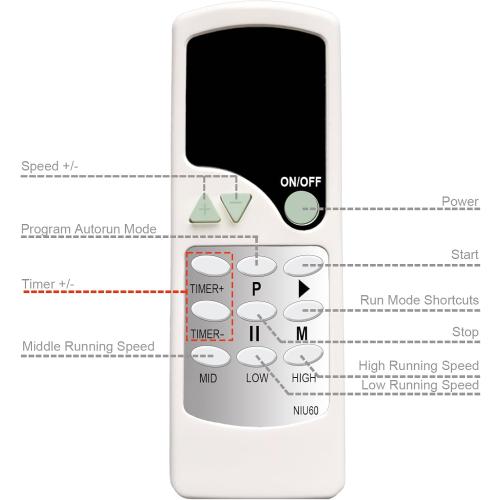 Replacement Remote Control for LifePro Life Pro Waver Vibration Plate Exercise Machine(Make Sure Your Old Remote Control is Same with The Right one in The Main Picture)