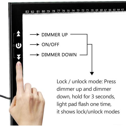 HSK A1 LED Artist tracing Light Box Copy Table, Adjustable High Brightness Light Pad for Tatto Drawing, Sketching, Animation,Diamond Painting Accessories