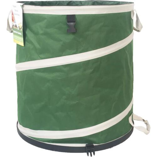 32-Gallon Collapsible Trash Can (19x25 in) Hard-Shell Bottom Yard Garden Bag for Pop-Up Recycling Bin,Yard Waste,Debris bag,Laundry Hamper,RV Camping Waste Bin,Lawn Grass,Leaf Bag,Sods,Weeds Barrel