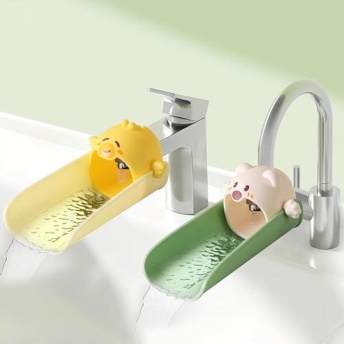 2 Pack Faucet Extender for Toddlers, Kids Sink Extender for Bathroom, Kitchen, EASICUTI Food Grade Silicone Faucet Extension, Baby Hand Washing Water Spout Extender Fits Standard, Gooseneck Faucet