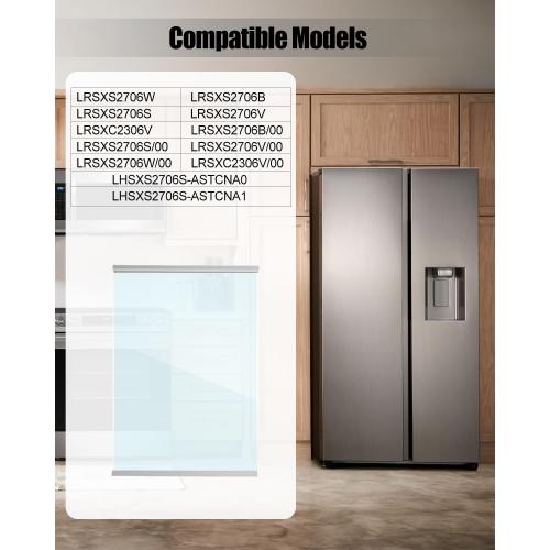 Upgraded ACQ30341209 Refrigerator Glass Shelf Fit for LG Refrigerator LRSXS2706W LRSXS2706B LRSXS2706S LRSXS2706V LRSXC2306V, Freezer Glass Shelf Relace 4977123 AP7177420 PS16661522 EAP16661522