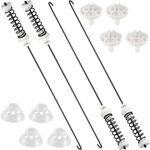 W10780048 Washer Suspension Rod Kit Updated by AMI PARTS - Compatible with Ken-more Whirl-pool Roper Washing Machine WTW4800XQ4 WTW4800XQ1 ATW4675YQ1, Includes 4 Suspension Rods and Ball Cups