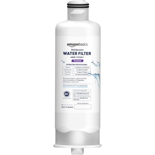 Amazon Basics Replacement Samsung DA97-17376B, HAF-QIN/EXP Refrigerator Water Filter, 1-Pack, Premium Filtration