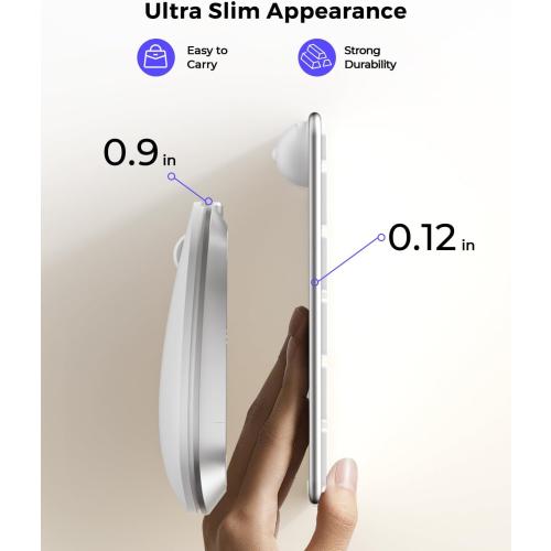 seenda Bluetooth Keyboard and Mouse for Mac, SKM64-2 Multi-Device Rechargeable Slim Wireless Keyboard Mouse Stainless Steel Full Size, Compatible with MacBook Pro/Air, iPad, Mac - White Silver