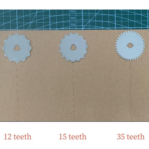 AMASEWART 45mm Crochet Edge Rotary Cutter Blades, Pack of 6