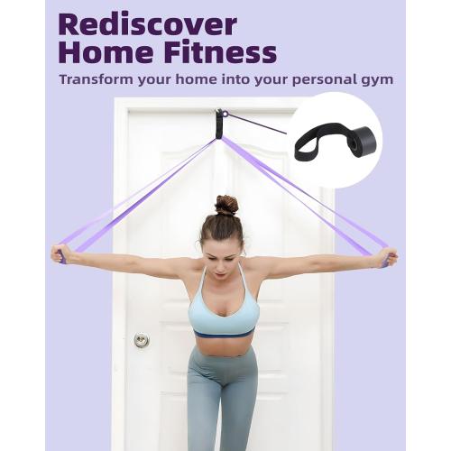 Resistance Bands Set - Pull Up Bands for Men Women, Exercise Bands Resistance with Door Anchor, Training Poster & Pouch for Body Stretching, Pull Up Assist