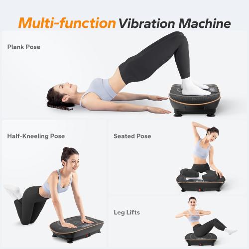 MERACH Vibration Plate Exercise Machine, Whole Body Workout Equipment for Women, Bluetooth and Silicone Pedal, Vibration Plate with Auto Mode, Vibrate Fitness Platform for Home
