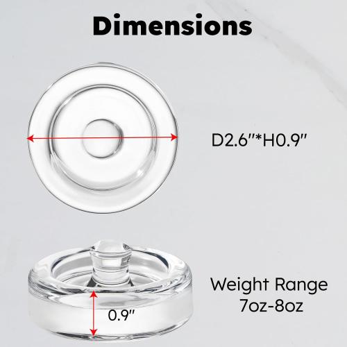 Jillmo Easy Grip Fermentation Weight- 4 Pack of Glass Weights for Wide Mouth Mason Jars
