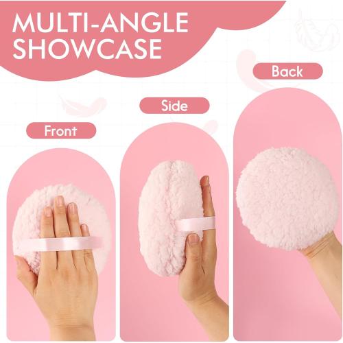 WSYUB Powder Puff, 6'' Powder Puff for Body Powder,Body Powder Puffs and Container,Oversize Dust Puffs for Women