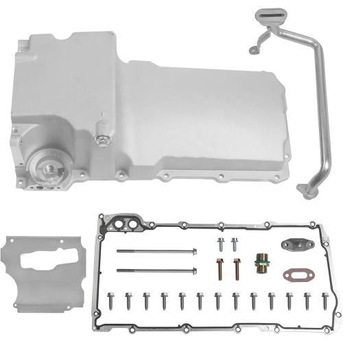 LS Aluminum Swap Retrofit Oil Pan Kit Fits for 1955-1987 GM Car Truck 302-1 | Oil Pan Kit For LS1 LS6 LS2 LS3 LS6 LSX 4.8L 5.3L 5.7L 6.0L 6.2L Gen III & GEN IV V8 Engines Low Profile