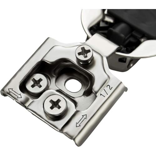 Silver Ravinte 10 Pack 5 Pairs 1/2 inch Overlay Soft Close Hinges for Kitchen Cabinet Hinges Satin Nickel Hidden Hinges Stainless Steel Concealed Hinge self Closing