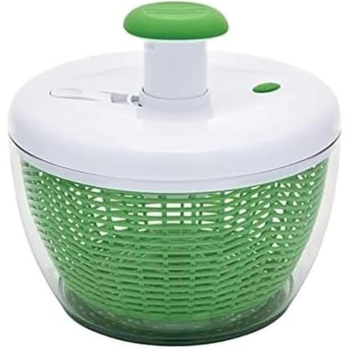 Farberware Easy to use pro Pump Spinner with Bowl, Colander and Built in draining System for Fresh, Crisp, Clean Salad and Produce,  Green