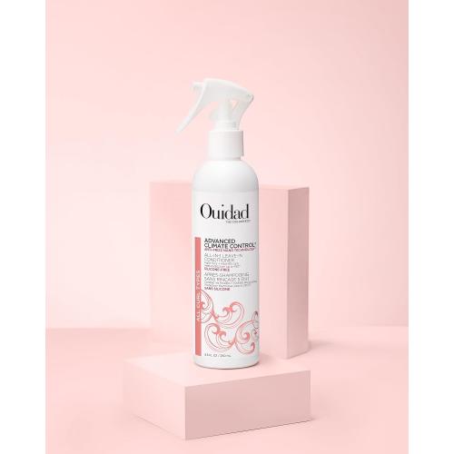 Ouidad Advanced Climate Control Leave In Conditioner for Curly Hair, 8.5 fl oz, Multi-Use Curl Leave In Conditioner & Heat Protectant Spray, Sulfates, Parabens & Cruelty-Free Curly Hair Products