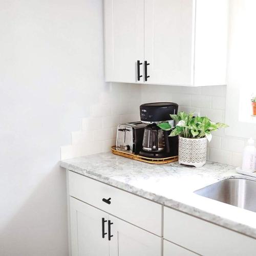 goldenwarm 10 Pack Black Cabinet Handles Matte Black Dresser Pulls 3’’ Drawer Handle Pull - LSJ22BK76 Black Kitchen Cabinet Hardware Cupboard Dresser Hardware