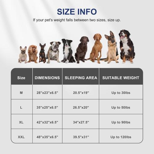 Little clean FURTIME Orthopedic Dog Beds Large Sized Dog, XL Washable Dog Sofa Bed for Large Dogs, Comfy Supportive Egg-Crate Foam Pet Couch Bed with Removable Cover, Waterproof Lining and Nonskid Bottom