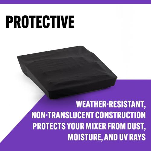 On-Stage MDA7032 32–48 Channel Mixer Cover (Dustcover, Device Protection, Digital, Analog, Multitrack Recorder, Stretch-to-Fit Spandex, Cinch Cord, Moisture/UV Resistant, Built-In Storage, Black)