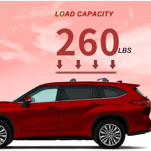 Lockable 260lbs Cross Bars Roof Racks Fit for Toyota Highlander 2020-2024