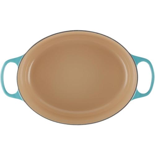 Le Creuset Enameled Cast Iron Signature Oval Dutch Oven, 6.75 qt., Caribbean