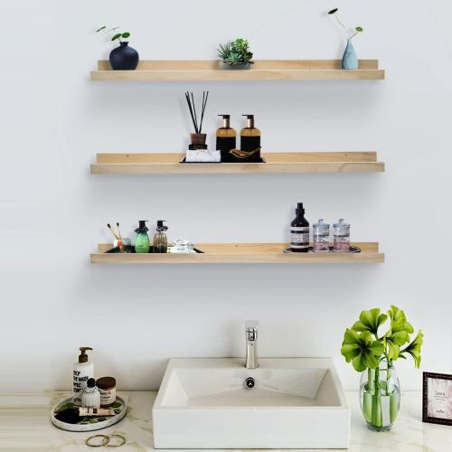 36-in Floating Shelf, Wall-Mounted Wall Shelf, Picture Ledge, 3-Piece of The Same Size for Home Decoration, Bedrooms, Office, Living Room