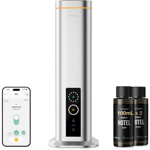 Airversa RDX Smart Waterless Diffuser Starter Kit for Room, Silver