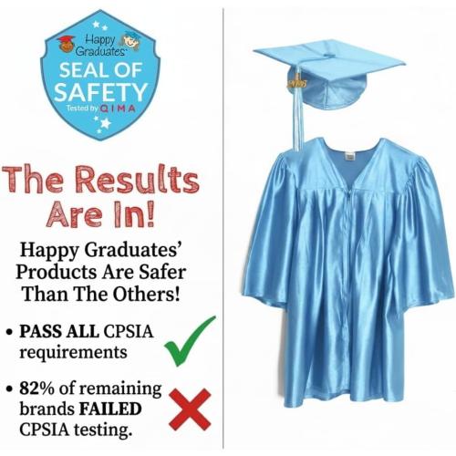 Shiny Child Graduation Cap, Gown, Tassel and 2026 Charm Set, Kindergarten Graduation and Kids Preschool