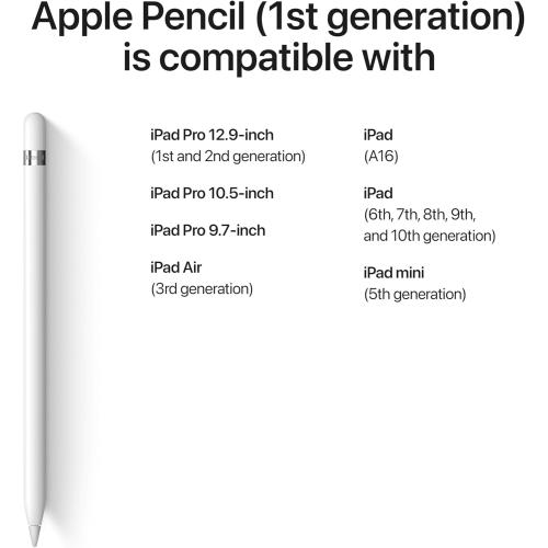 Apple Pencil (1st Generation): Device Compatibility Check Required - Pixel-Perfect Precision and Industry-Leading Low Latency, Perfect for Note-Taking, Drawing, and Signing documents.