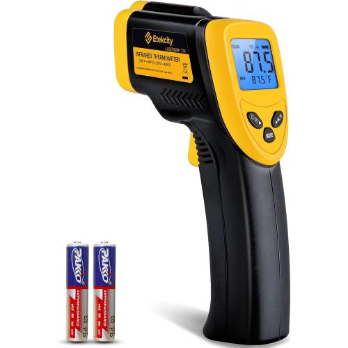 Etekcity Infrared Thermometer Laser Temperature Gun 774, Meat Food Candy Oven Thermometer for Griddle Accessories, Heat Gun for Cooking Refrigerator Tools, Yellow