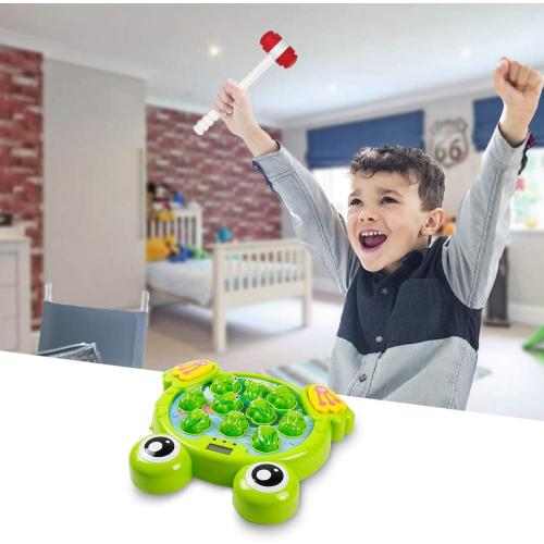 YEEBAY Whack A Frog Game with 2 Hammers, Toddler Early Developmental Learning Toy, Fun Birthday Gift for Kids Age 2 , Toys for 2 3 4 Year Old Boys Grils
