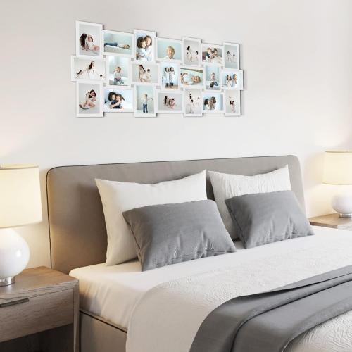 HELLO LAURA Photo Collage Frame 4x6 for Wall Decor - Family Picture Frames Gallery Display Multiple Photos - White