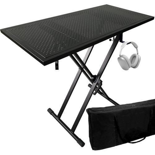 DJ Table Stand Audio Mixer Stand Portable Booth - 35 x 17.3 Versatile DJ Booth Stand for Piano, Laptops, Controllers, Midi Keyboards, and Audio Mixers, Mixer Pioneer DJ Controller Equipment
