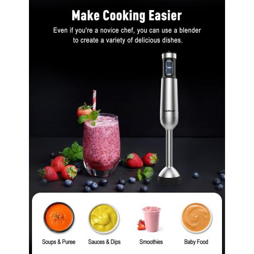 1000W Powerful Immersion Blender handheld, 2025 New Update Hand Blender with 25-Speed, Scratch-Resistant Corded Hand Mixer with Heavy-Duty Copper Brushless Motor and Gift Box