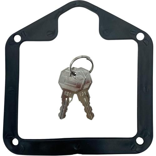 L8815 Tool Box Latch T Handle Latches with Lock Highly Polished Stainless Steel Tool Box Locks for Trailer Door RV Camper Truck Bed Toolboxes - Folding T-Handle Latch with Gasket