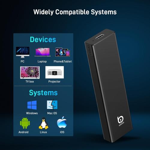 M.2 NVMe SSD Enclosure, Tool-Free Installation, External SSD Reader